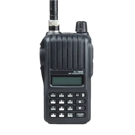 Front view of the IC-V80E VHF battery pack for handheld two way radio