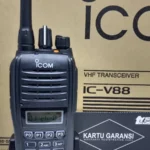 Detail shot of the IC-V88 7W VHF marine handheld transceiver