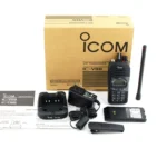 Close-up of the IC-V88 7W VHF marine handheld radio transceiver