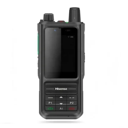 Front view of the Hisense D20 5G IP68 Android PoC handheld radio