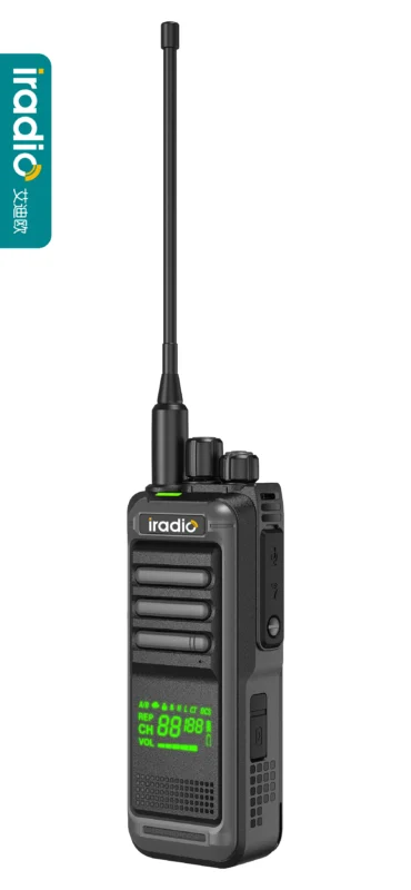 Detail shot of the Iradio CP1800 high power UHF analog handheld radio