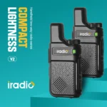 Iradio H3 network POC handheld with FM portable feature held in hand