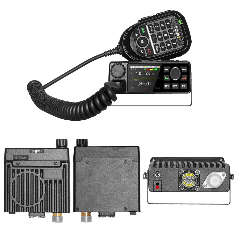 Tw Iradio Uv 2520 Two Way Radio Front view of the Iradio UV-2520 dual display analog mobile radio