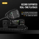 Iradio UV-2520 dual display analog mobile radio held in hand