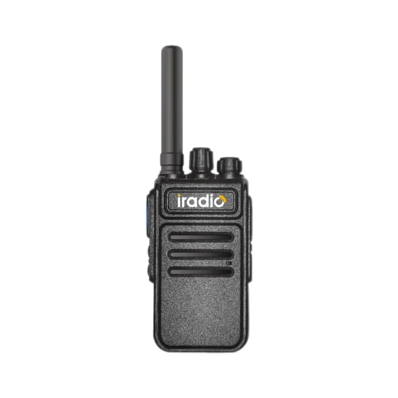 Front view of the Iradio V550 5W analog handheld walkie talkie