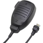 Front view of the KMC-35 noise cancelling speaker microphone with 8-pin connector