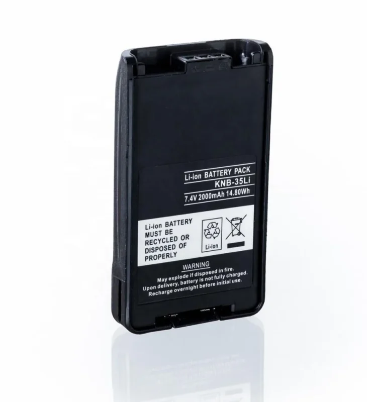 Detail shot of the Kenwood KNB-31 2500mAh Ni-MH walkie talkie battery
