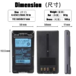 KNB-70LEX explosion-proof 1430mAh battery for NX radios held in hand