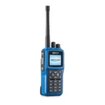 Detail shot of the Kirisun DP980EX intrinsically safe DMR two way radio