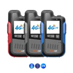 Front view of the Maycall 4G LTE PoC GPS intercom radio with SIM slot