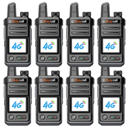 Front view of the Maycall global GSM 4G LTE PoC SIM card walkie talkie