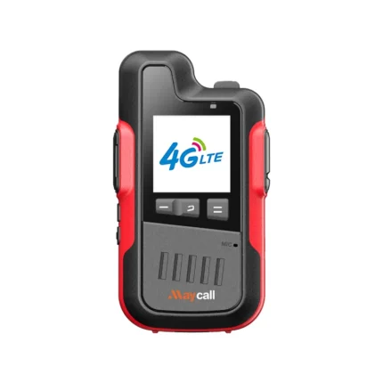 Front view of the Maycall MC-128 4G LTE intercom radio with loud horn