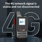 Detail shot of the Maycall MC-260 Android 4G LTE PoC handheld radio