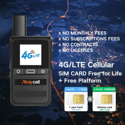 Front view of the Maycall MY-189 IP65 global PTT 4G PoC LTE handheld radio