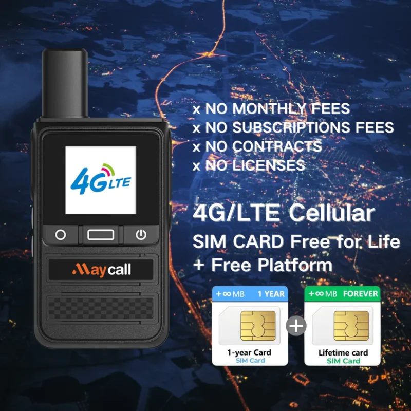 MY-189 Radio PTT 4G Tahan Air IP65 dengan Slot SIM