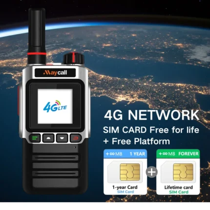 Front view of the Maycall MY-720 compact dual SIM 4G PoC radio