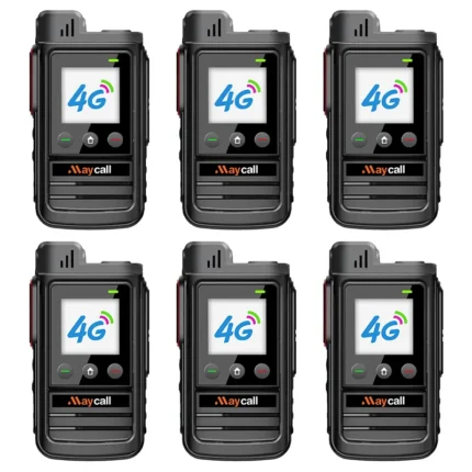 Front view of the Maycall S-200 4G touch screen PoC radio