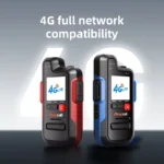 Detail shot of the Maycall T522 4G WiFi PoC radio handset with Android support