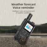 Maycall slim metal PoC walkie talkie with large screen held in hand