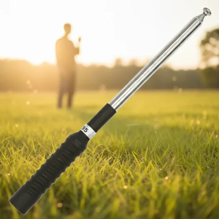 Detail shot of the Telescopic fiberglass VHF antenna for handheld two-way radios