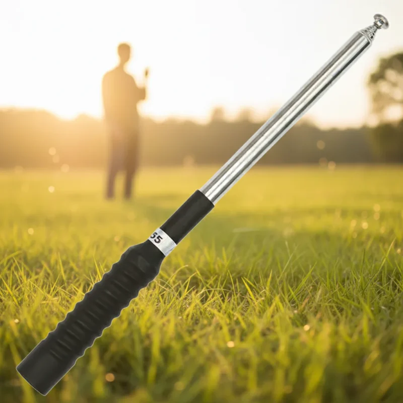 Detail shot of the Telescopic fiberglass VHF antenna for handheld two-way radios