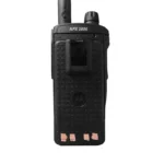 Close-up of the Motorola APX2000 P25 portable public safety two way radio