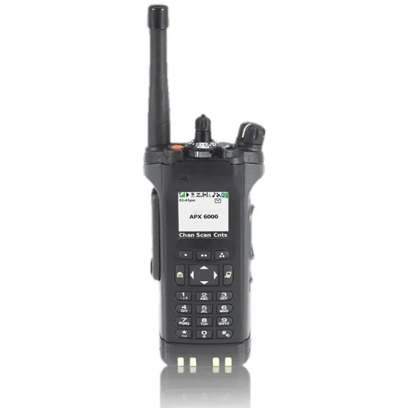 Tw Motorola Apx6000 Two Way Radio Front view of the Motorola APX6000 APX6000XE single-band P25 portable radio