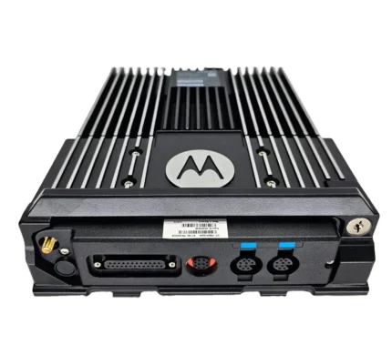 Front view of the APX6500 GPS DMR mobile radio unit