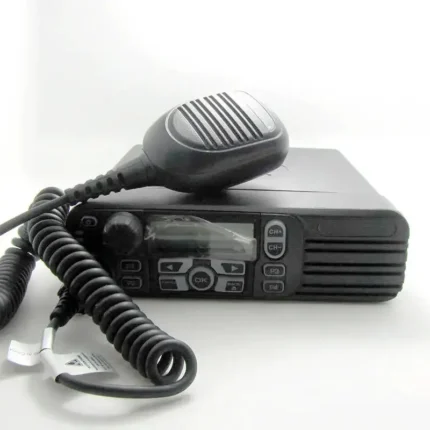 Front view of the Motorola DGM6100 series mobile radio for vehicles