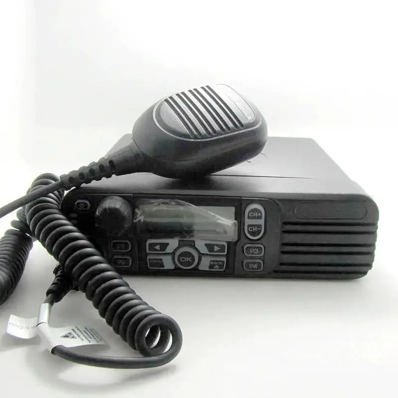 Front view of the Motorola DGM6100 series mobile radio for vehicles