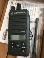 Side profile of the Motorola DP2600E series IP67 digital two way radio