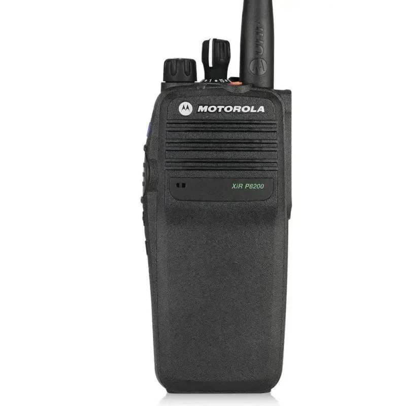 Front view of the compatible Motorola DP3400 digital two way radio