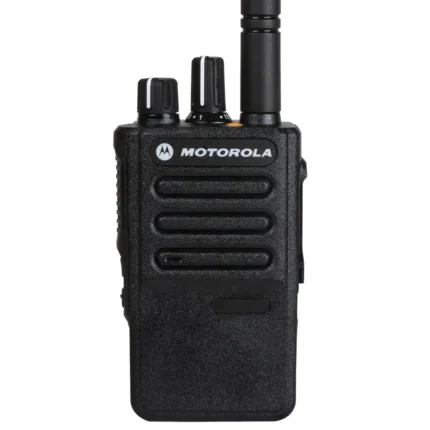 Front view of the Motorola GPS portable radio built for harsh industrial sites