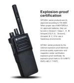 Detail shot of the Motorola DP4400e DMR professional portable radio