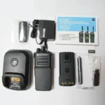 Close-up of the Motorola DP4400e DMR professional portable radio