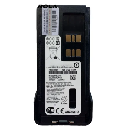 Front view of the PMNN4409 thickened lithium-ion battery for DP4401 GP328D radios