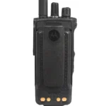 DP4800e digital portable two-way radio held in hand