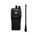 Front view of the Motorola EP450 UHF VHF two way radio with 16 channels