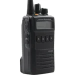Motorola EVX-534 dual mode portable two way radio held in hand