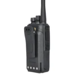 Detail shot of the Motorola EVX-Z62 digital two-way radio