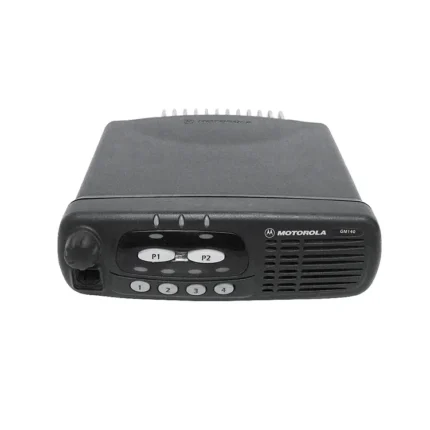 Front view of the Motorola GM140 mobile radio transceiver for vehicles