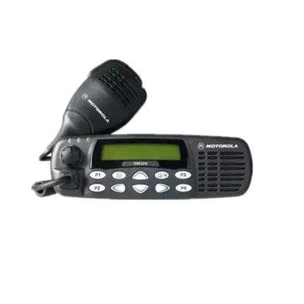 Front view of the Motorola GM360 25W mobile transceiver for vehicles