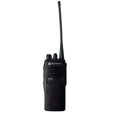 Front view of the Motorola GP and PRO series rugged portable two way radio