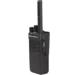 Detail shot of the Motorola ATEX explosion proof handheld radio