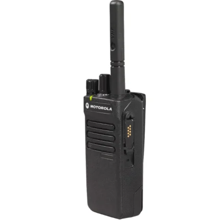 Detail shot of the Motorola ATEX explosion proof handheld radio