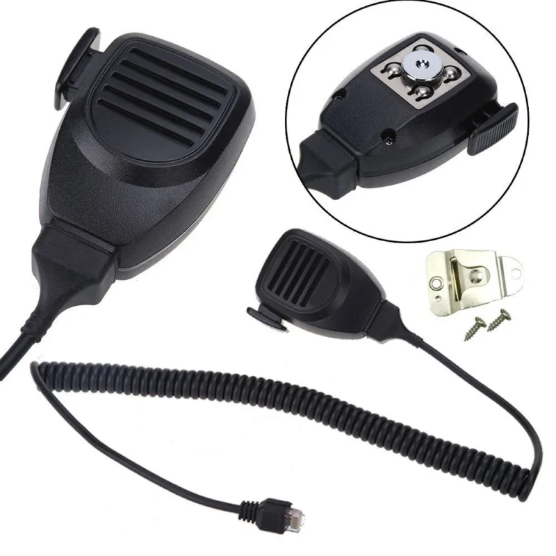 Front view of the KMC-30 speaker microphone for Kenwood TK series radios