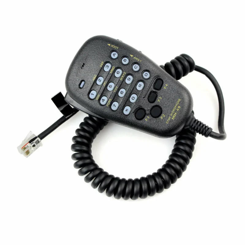 Detail shot of the MH-48A6J replacement handheld microphone for FT series radios