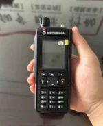 Side profile of the MTP6650 professional DMR handheld transceiver