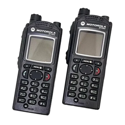Detail shot of the Motorola MTP850 MTP830 IPX7 waterproof radio