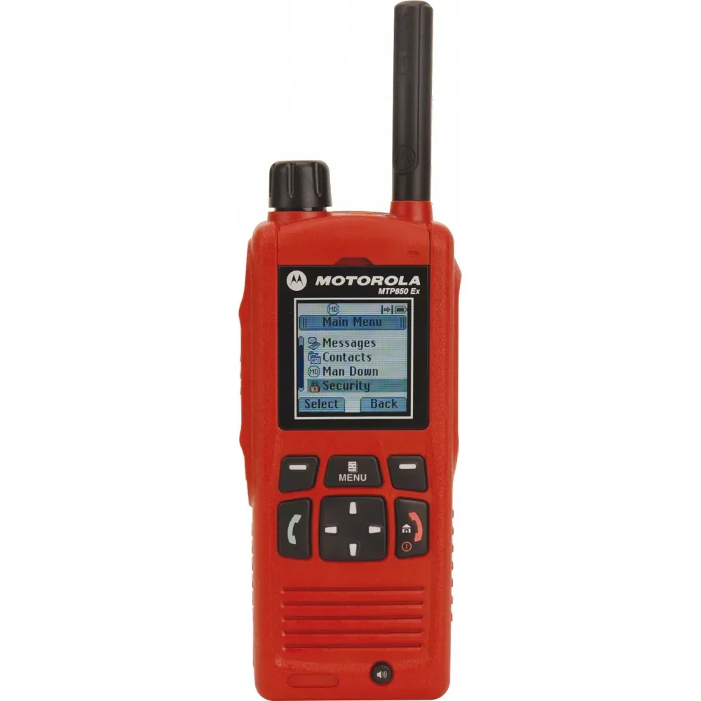 Tw Motorola Mtp850ex Two Way Radio Front view of the ATEX certified Motorola MTP850EX hazardous location digital radio